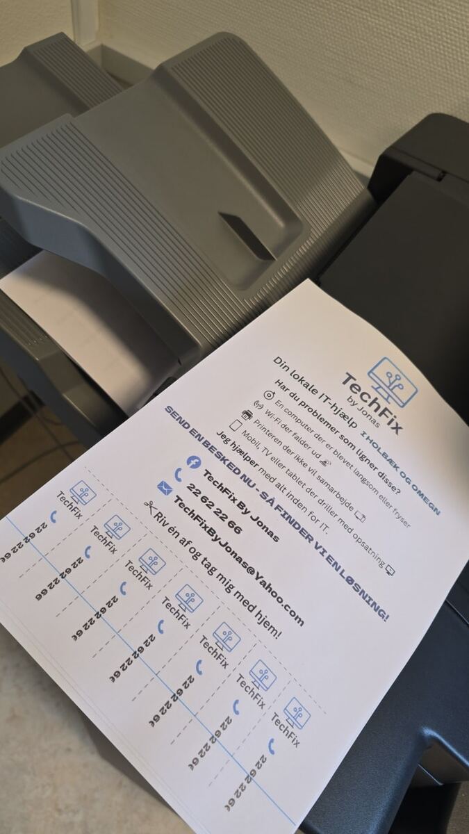 Printeren ville ikke printe